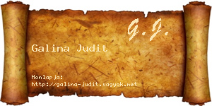 Galina Judit névjegykártya